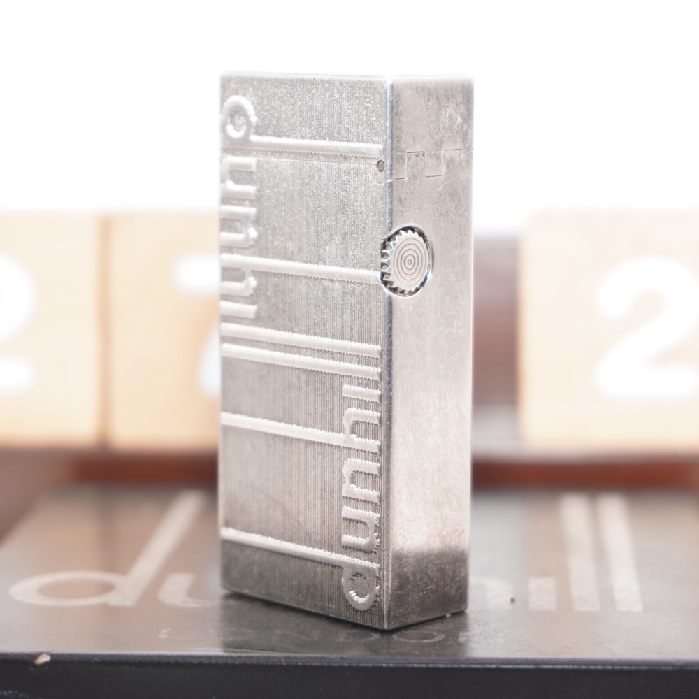 Dunhill Mini Lighter Silver _ Signature _Ultrasonically Cleaned_Working