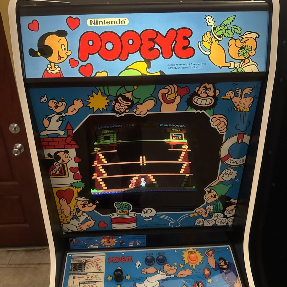 POPEYE ARCADE MACHINE by NINTENDO 1982 (Excellent) *RARE*