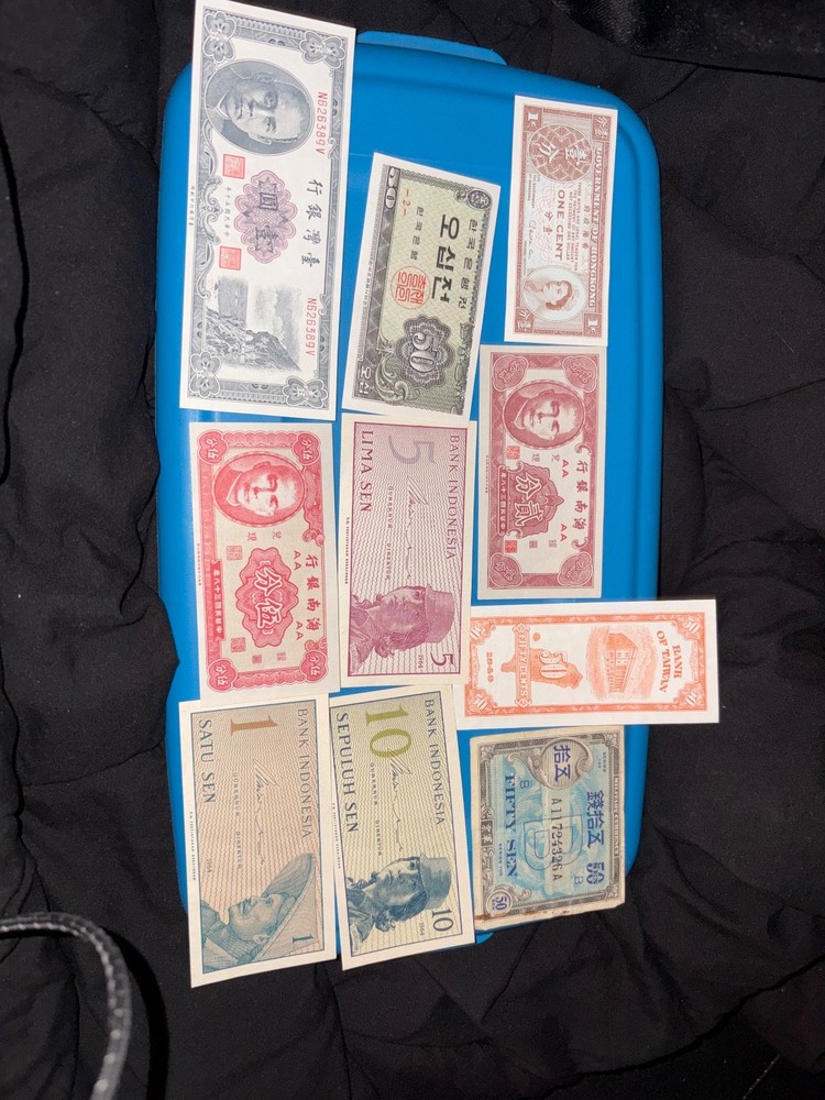 old foreign paper money