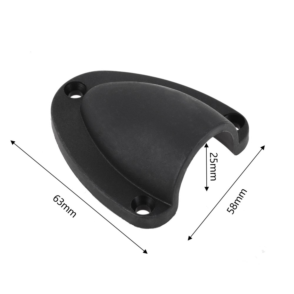 4pc Black Large Boat Marine Clam Shell Ventilator Wire Cable Hose Vent Cover