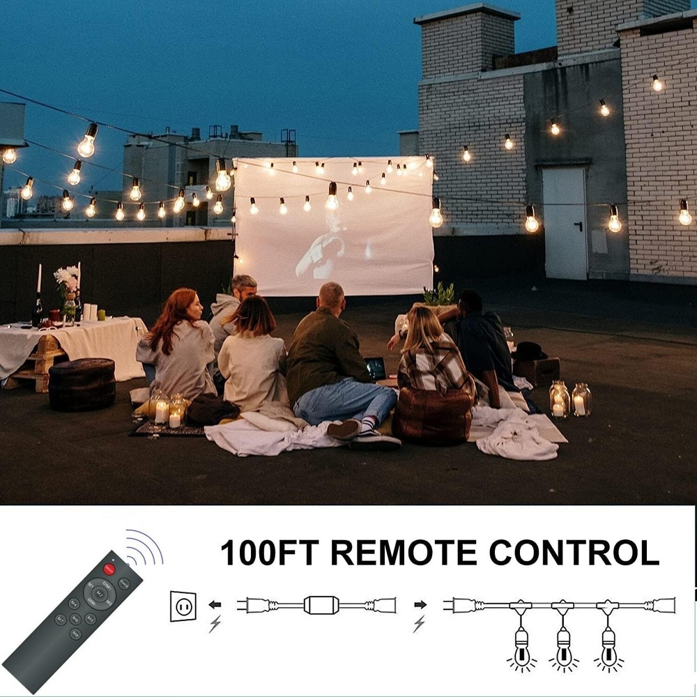 120W(Max) Remote Dimmer Timer Function Plug in for All Outdoor String Lights,...