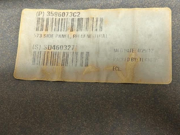 INTERNATIONAL 3596073C2 INTERIOR SIDE TRIM CONVERSION PANEL RH