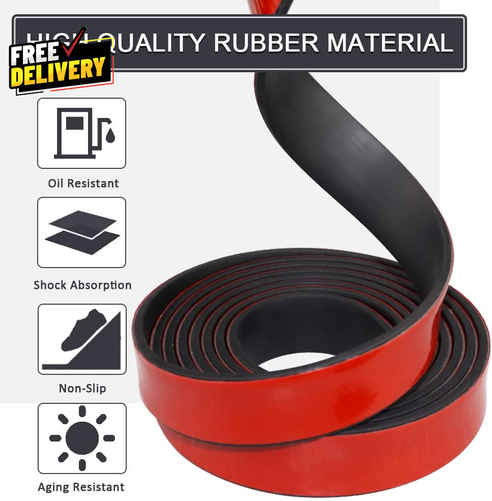 Adhesive Rubber Strips with Adhesive Backing Self Stick Neoprene Solid Rubber...