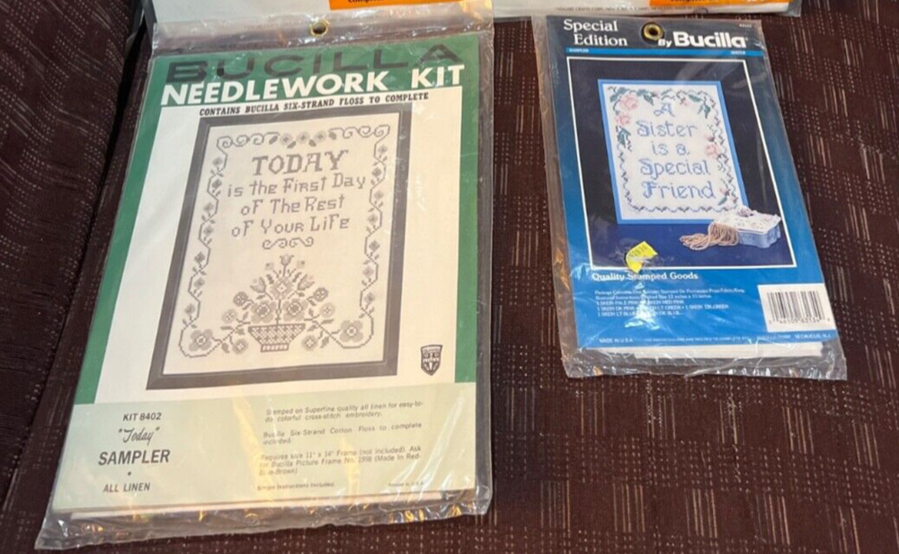 Today or Sisters Bucilla Stamped Embroidery Kits