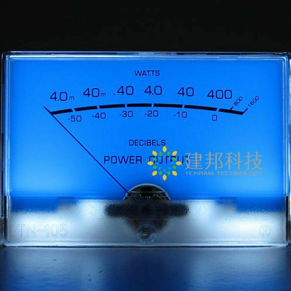 DB Level VU Panel Meter Header for HIFI Power Amplifier Blue Lake