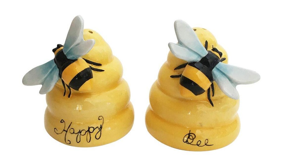 Blue Sky Clayworks Happy Bee Salt & Pepper Set, Multi (19247)