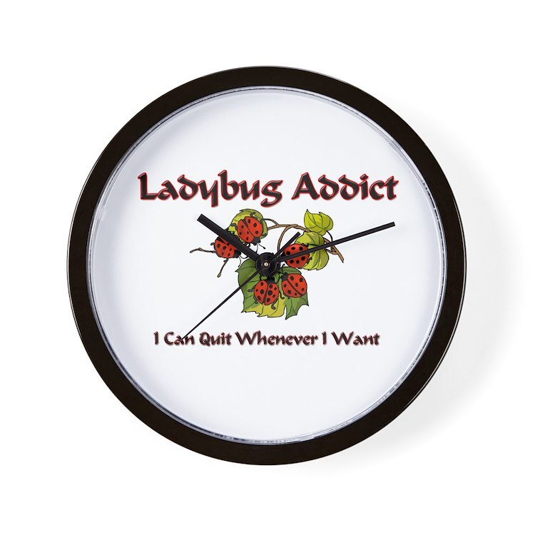 CafePress Ladybug Addict 10" Wall Clock (265406359)