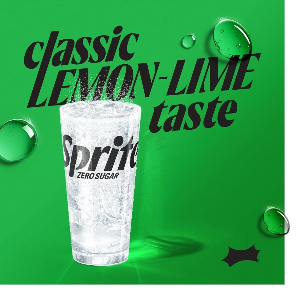 Sprite Zero Sugar Lemon Lime Diet Soda Pop Soft Drinks, 16.9 fl oz, 6 Pack.