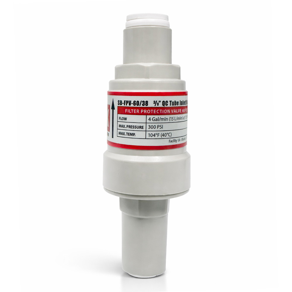 LiquaGen Reverse Osmosis Water Pressure Reducer Valve 40,60,70 PSI - 3/8"  Size