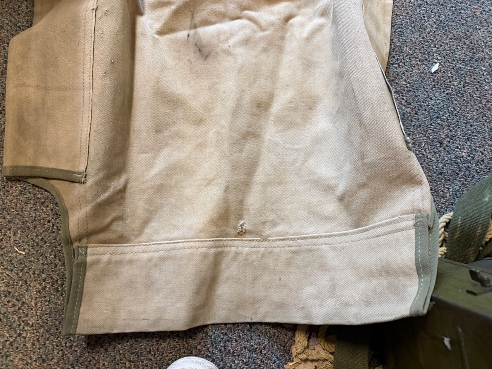 ORIGINAL WWII US ARMY M1938 COT REPLACEMENT TOP STRETCH CANVAS-NOS