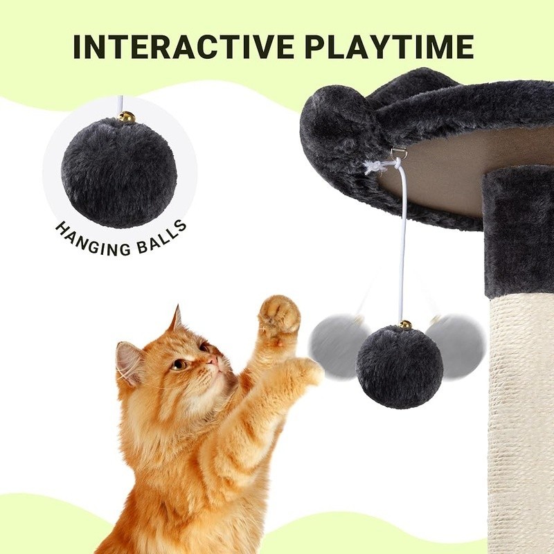 Multifunctional Cat Tree Activity Center W/ Cozy Condos & Scratching Posts New