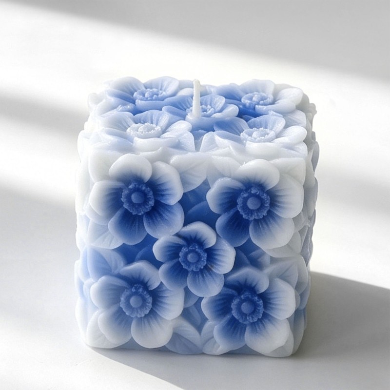 Decorative Square Flower Silicone Mould For Baking And Craft Projects