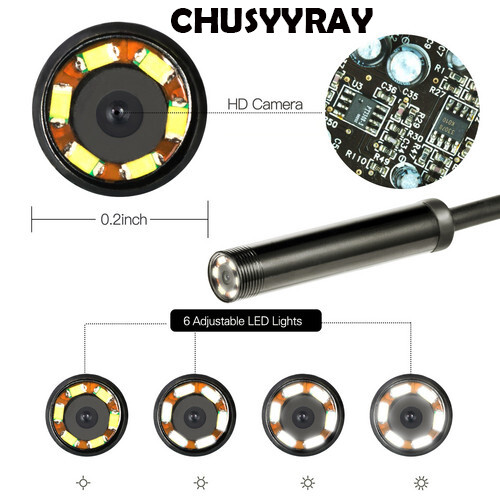 1M 6 LED USB Waterproof Endoscope Borescope Snake Video Camera for PC & Android