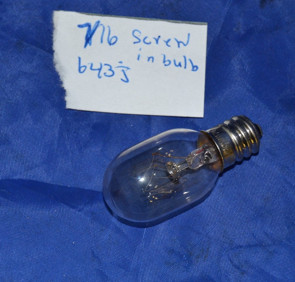 BULB 15 Watt 120 volt 7/16 Screw Base Clear