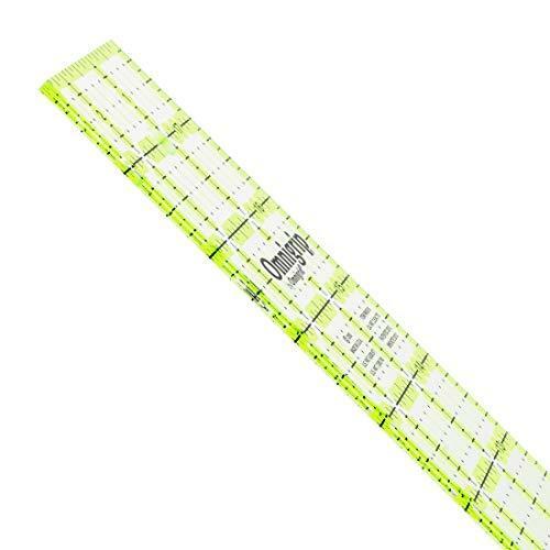 Omnigrid Omnigrip Ruler, 3-½" x 3-½", Green