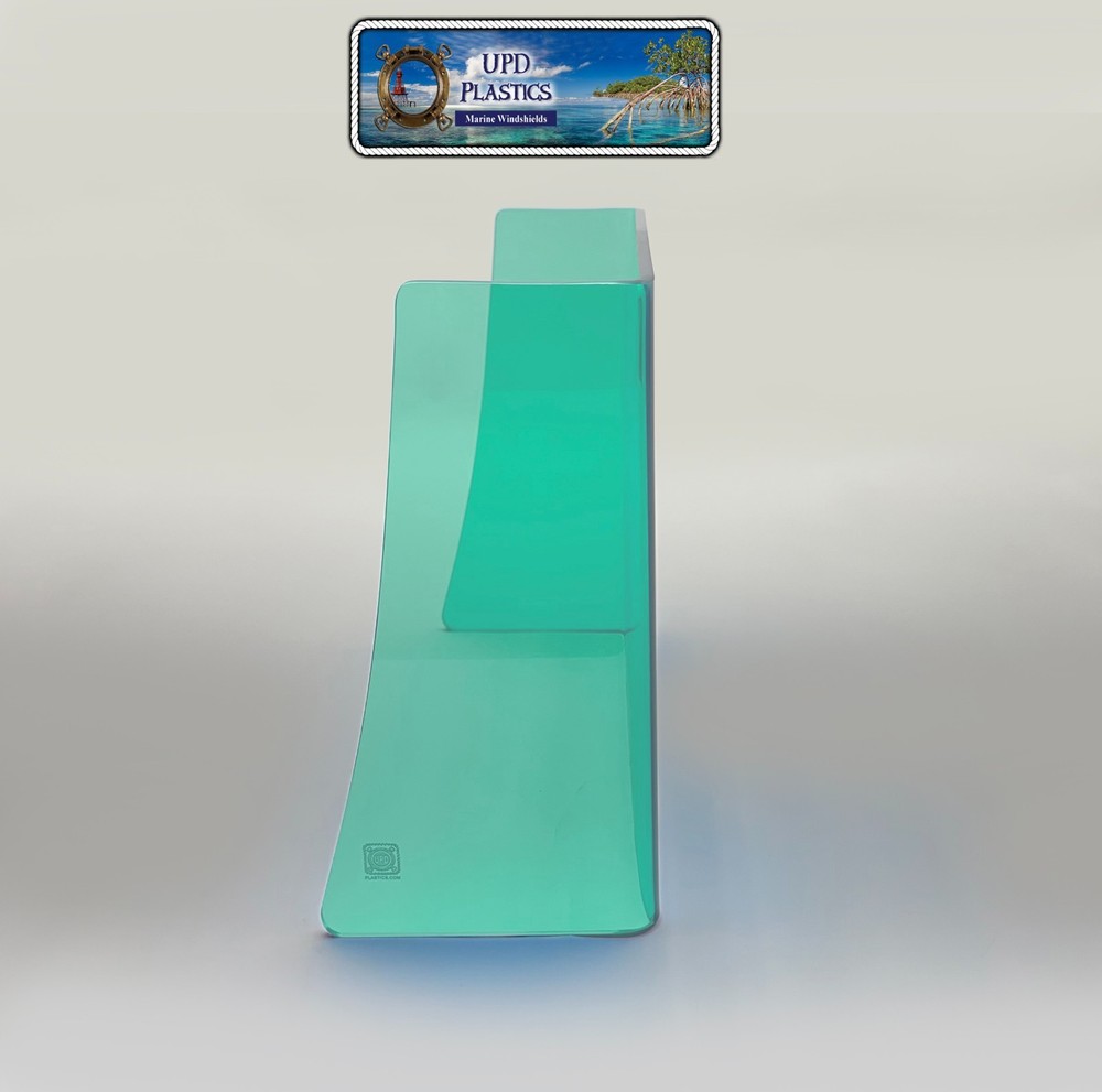 New Generic Center Console Boat Windshield Green 24" inside Size, 1/4" Thick