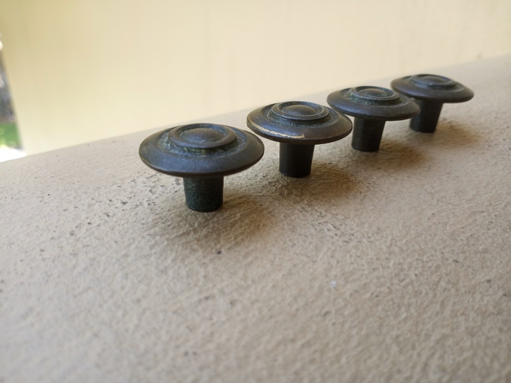 4 cabinet drawer closet handles and knobs lot brass