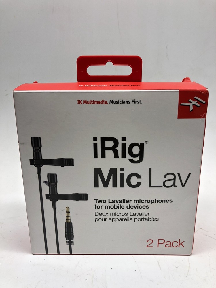 IK Multimedia iRig Mic Lav Condenser Microphone for iPhone iPad Touch Android.