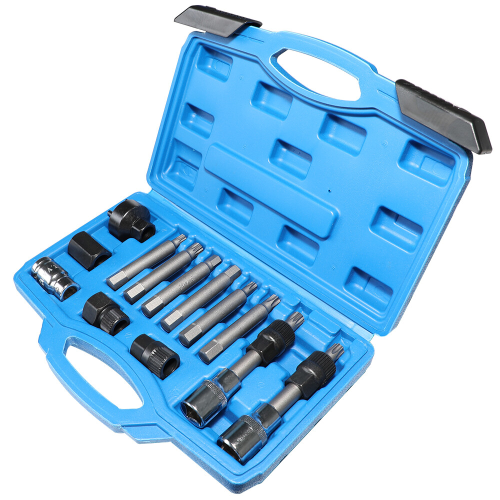 Alternator Pulley Decoupler 13-Piece Socket Set – Pulley Removal Tool Kit