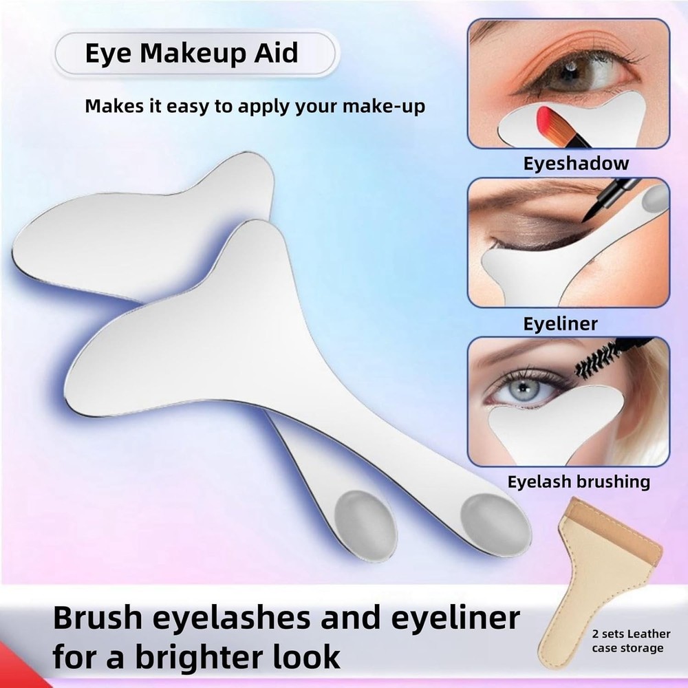 Stainless Steel Makeup Template Guide for Makeup Application - 2 PACK