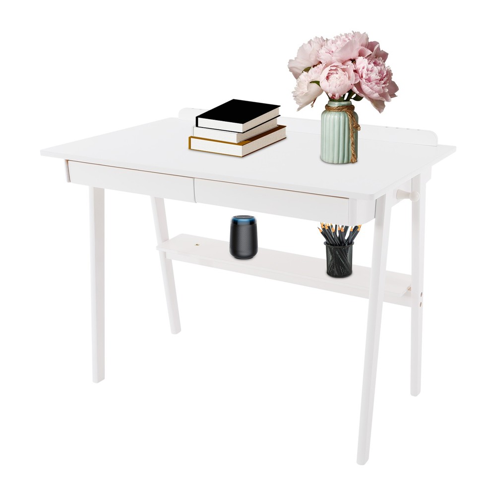 Writing Computer Desk  white Desk With Drawers Dresser Study Table Game Table