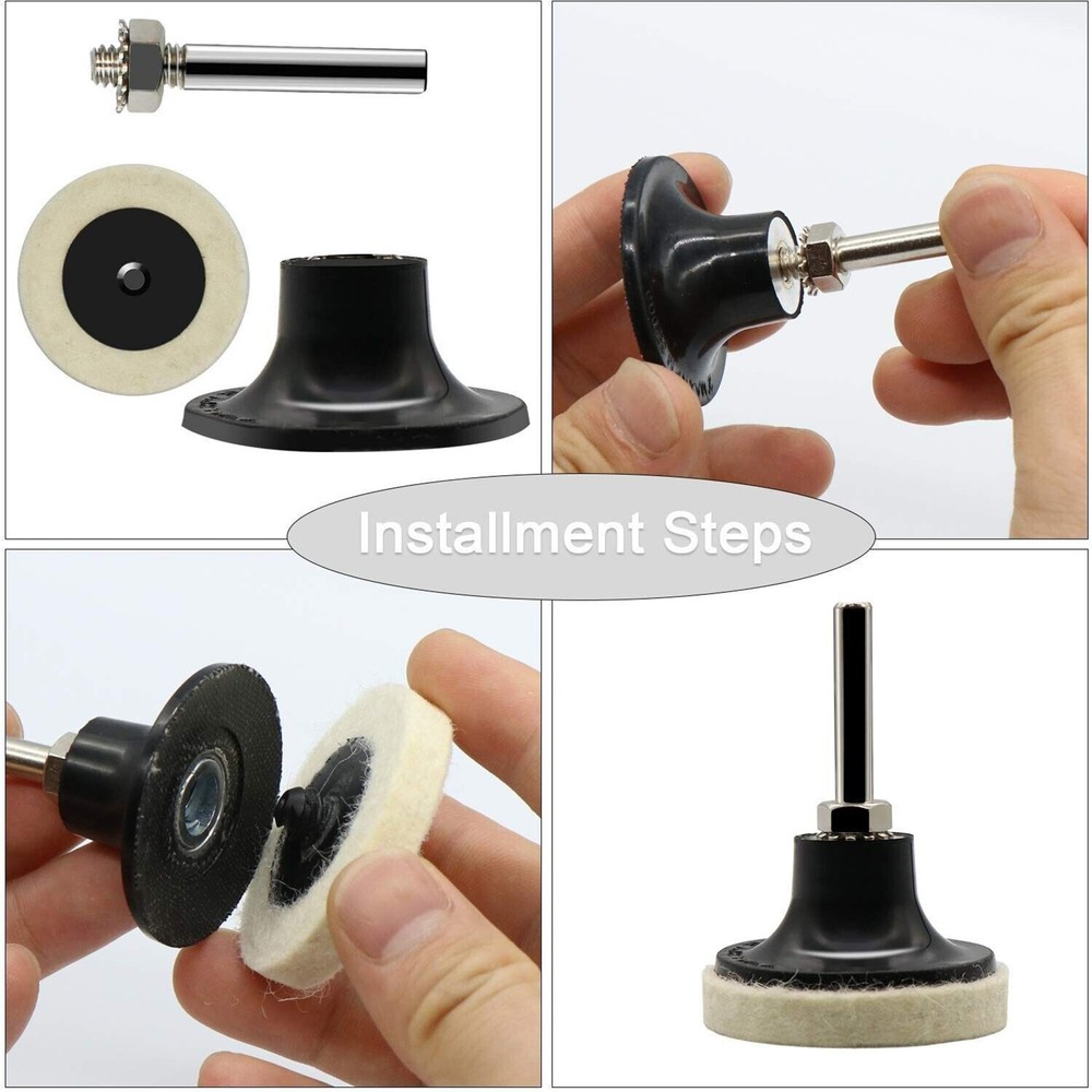3PCS 2 Inch Surface Bristle Clean Conditioning Sanding Disc Pad Holder Roll