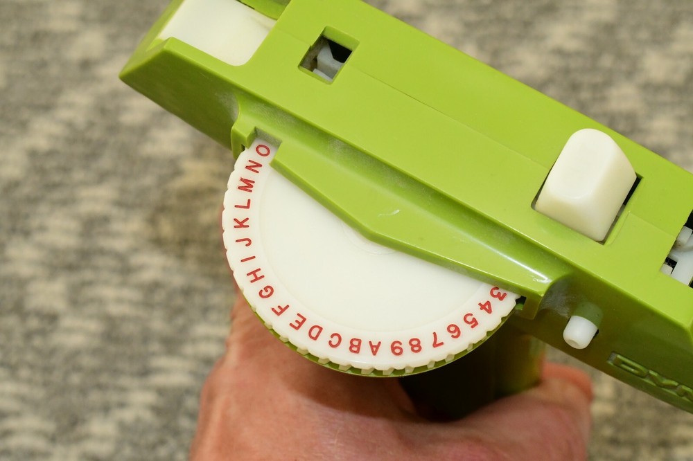 Vintage Dymo Label Maker Printer - Green & White