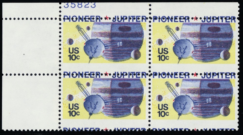 1556, Mint NH 10¢ Space - Perforation Shift Error Plate Block * Stuart Katz