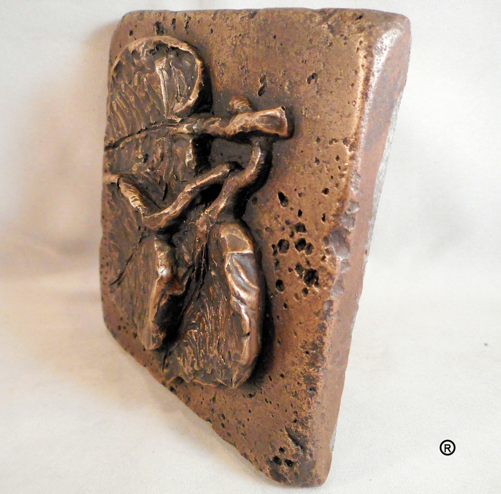 Bronze 4"x4" Leaf #3 Wall Tile