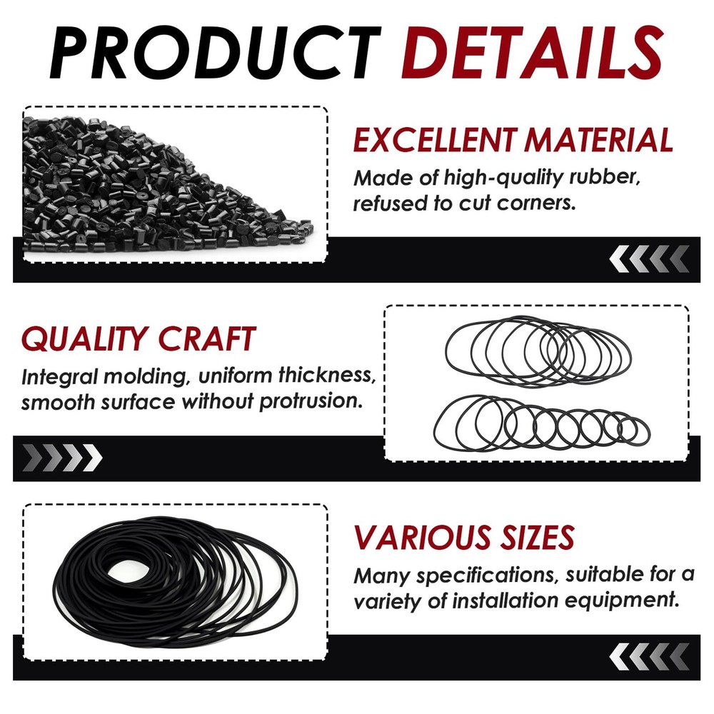 TNJPSEK 80 Pcs Cassette Player Belts Replacement Kit, Mixed Flat Rubber Belts...