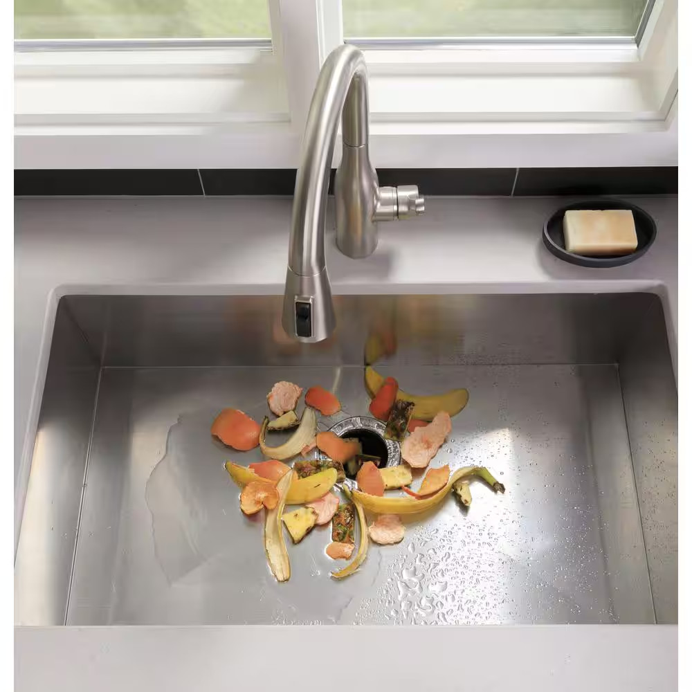 1/3 HP Continuous Feed Garbage Disposal with Power Cord and 3 Bolt Adapter Kit