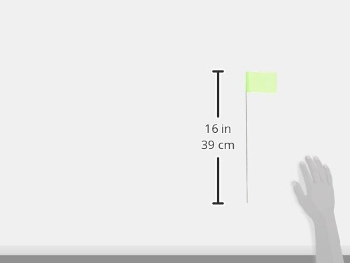 CH Hanson 15067 Stake Flags-15" Staff, Lime Fluorescent 10Pcs.
