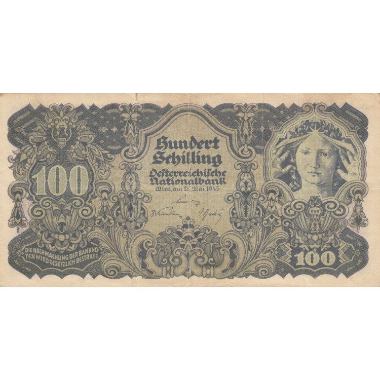 AUSTRIA P.118 1945 1000 Schilling VF