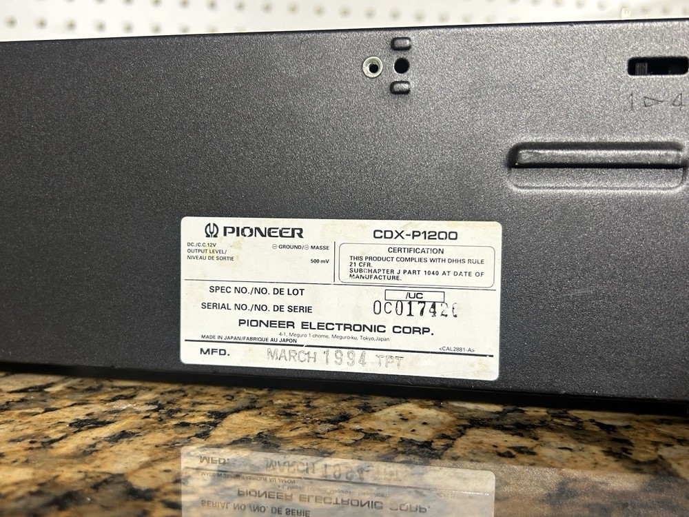 CDX-P1200 Pioneer 12 CD Changer