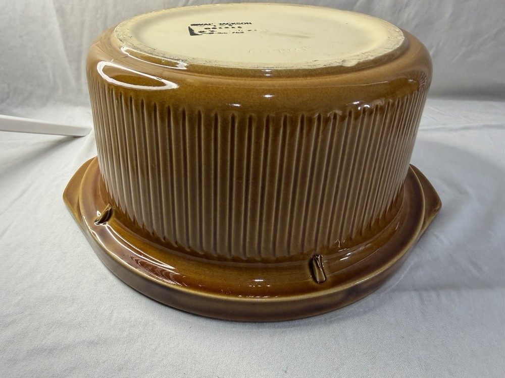 Rival Crock Pot Replacement 4 Quart Brown Round Stoneware Insert Liner W/2 Lids