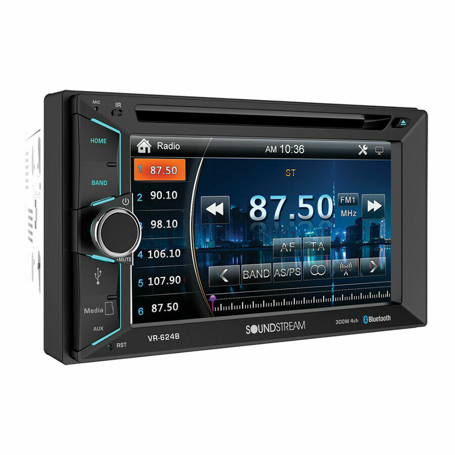 NEW Soundstream Double 2 Din VR-624B DVD/CD/MP3 Player 6.2" LCD Bluetooth USB SD