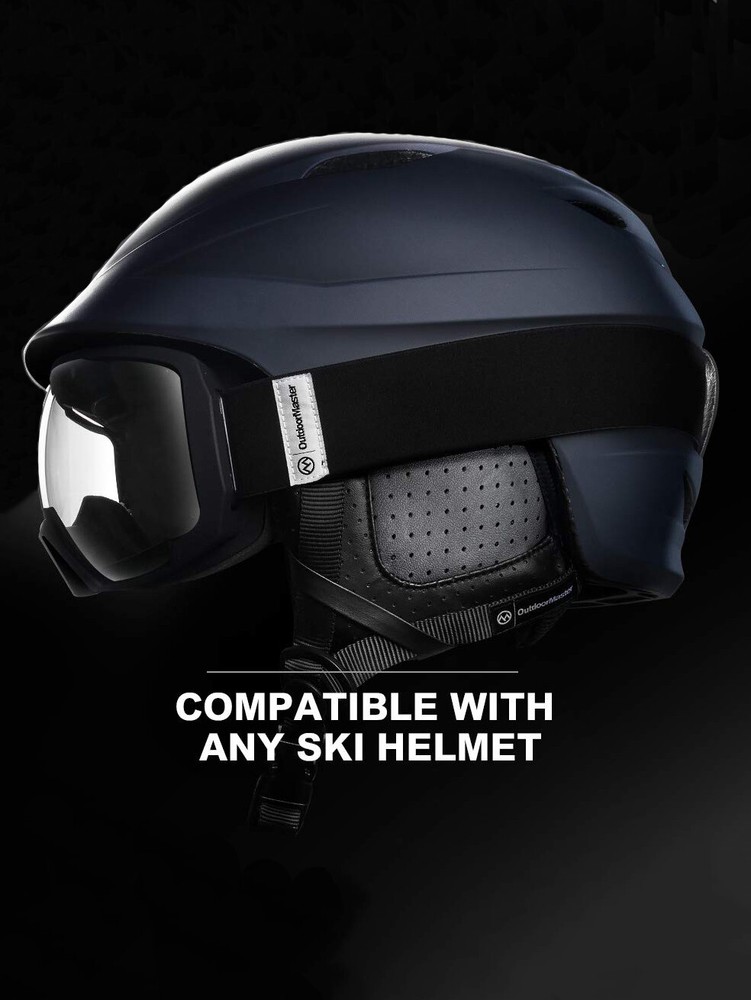 OutdoorMaster OTG Ski Goggles - Black - Clear Lens