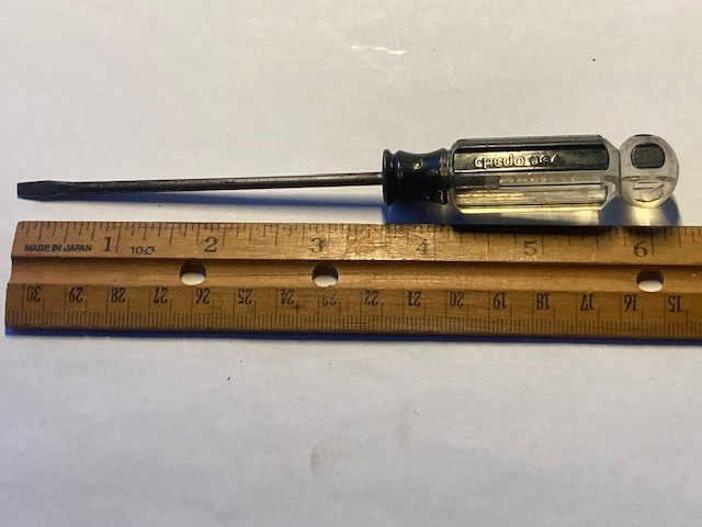 Vintage CREDO USA Plastic Handle Screwdriver 6"