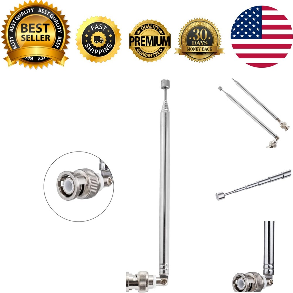 BNC Male Connector Telescopic Antenna - 7 Sections, 68.5cm Enhancer