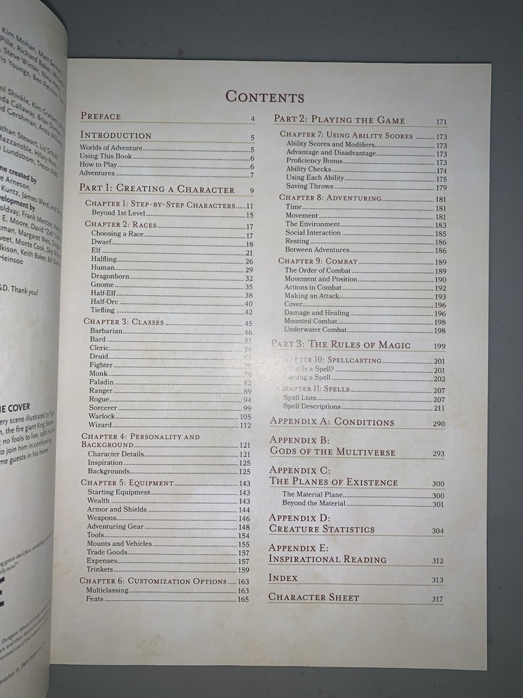 Dungeons & Dragons Player’s Handbook Hardcover 5e D&D Core Rulebook