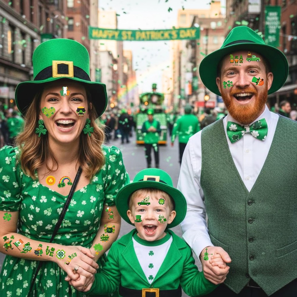 160PCS St Patricks Temporary Tattoos Stickers | Medium,