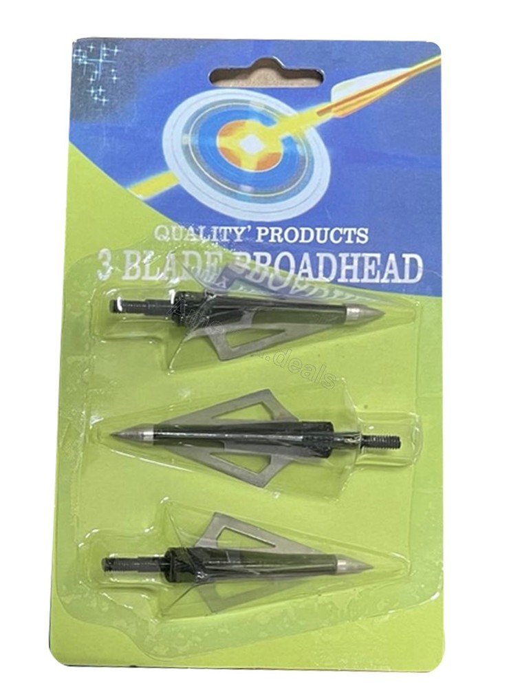 60 Count Broad Head 3 Blade Compound Bow Cross Bow Tips Spear Tips