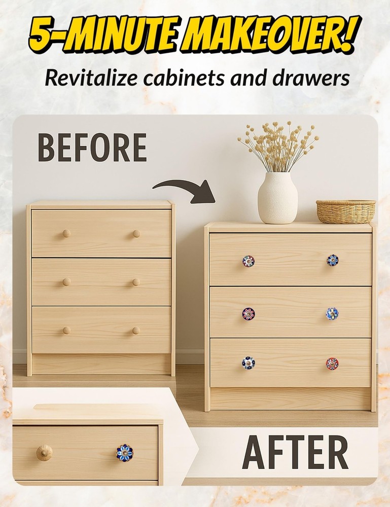 Decorative Cabinet Knobs - Antique Cabinet Knobs - Pulls for Cabinets and Dra...