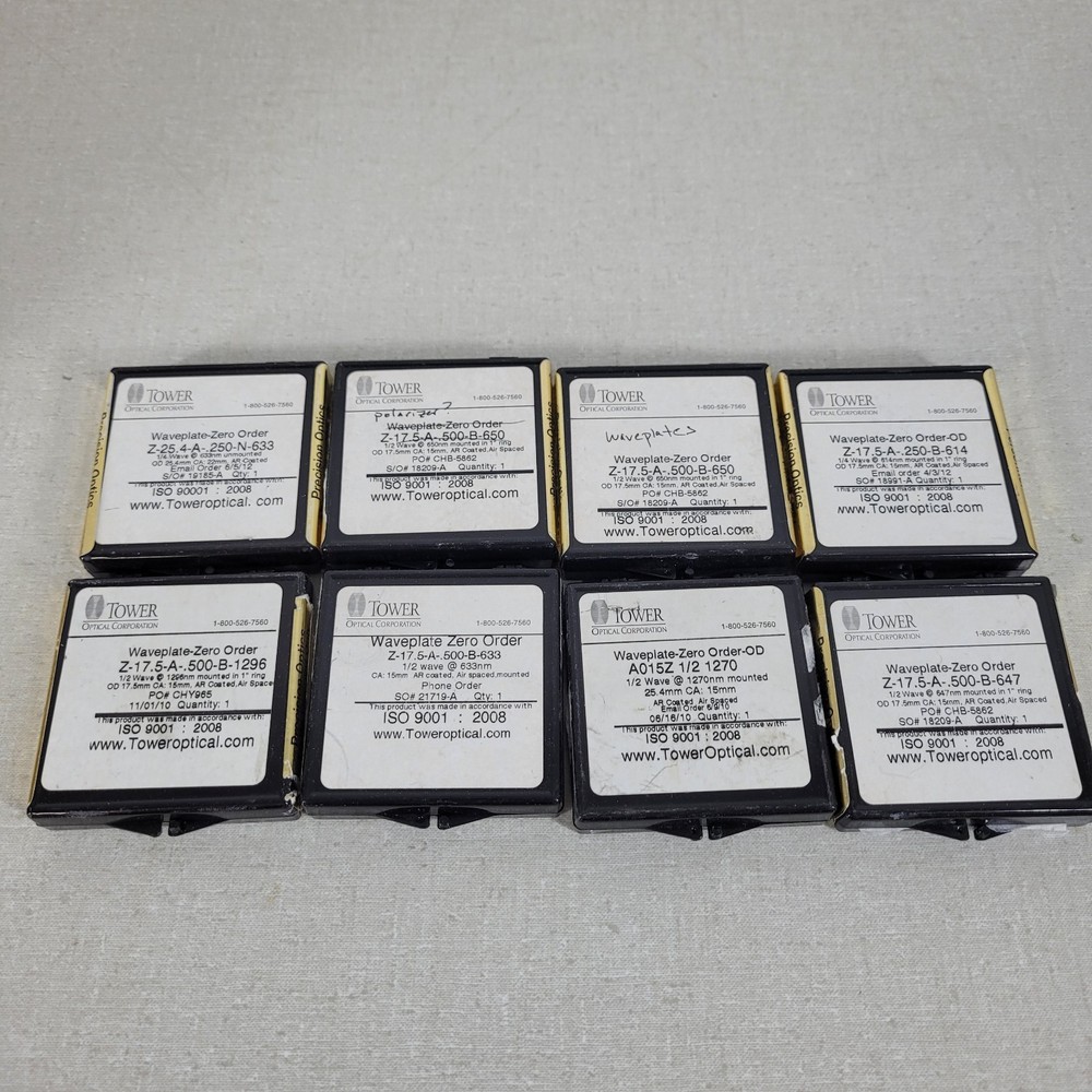 Tower Optical Corporation TOC Optical Storage Boxes Lot - Boxes Only