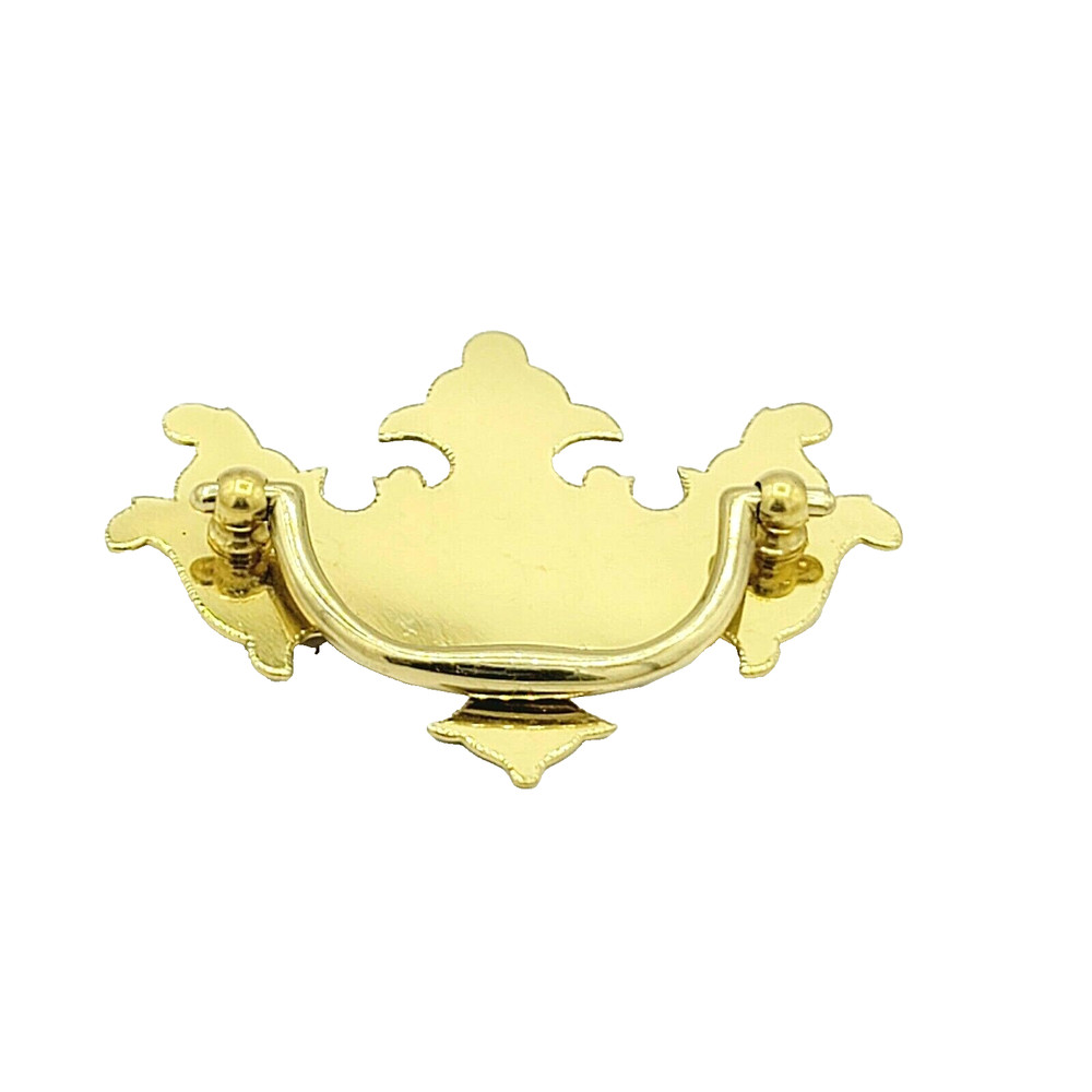 Vintage Brass Drawer Pull Chippendale Style Salvage Hardware SINGLE ONLY