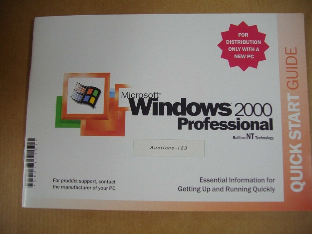 MICROSOFT WINDOWS 2000 PROFESSIONAL FULL OPERATING SYSTEM MS WIN PRO=NEW SEALED=