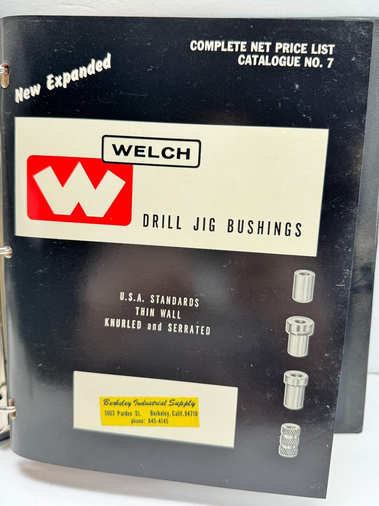 Tools Catalog Hardware Welsh Drill Bushings co catalog 1968 binder tooling