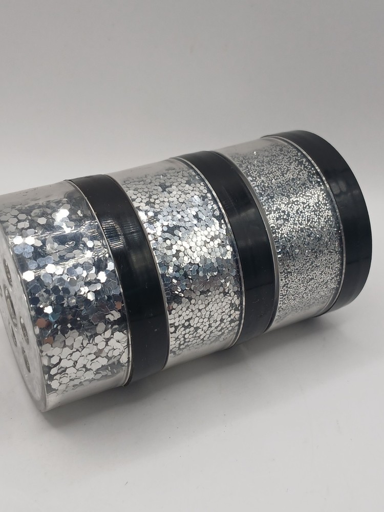 Silver Glitter Fine, M, L