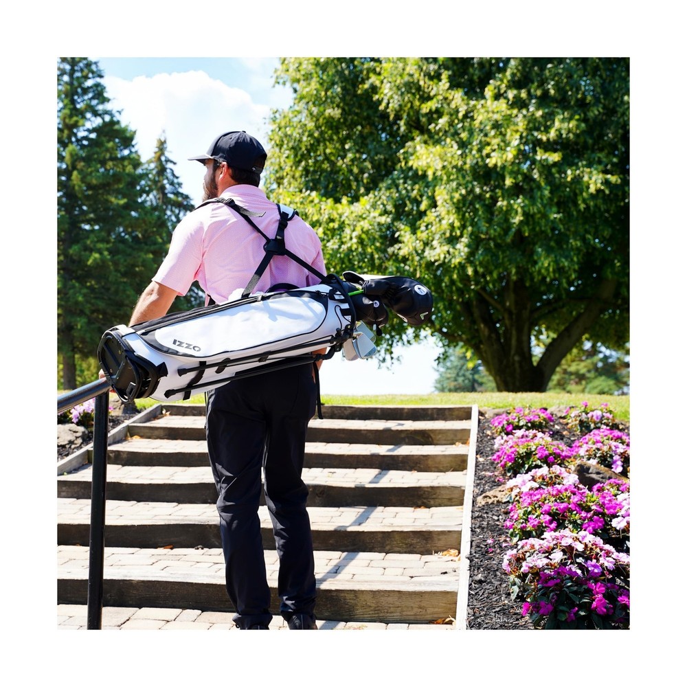 Izzo Quick 9 Golf Stand Bag White