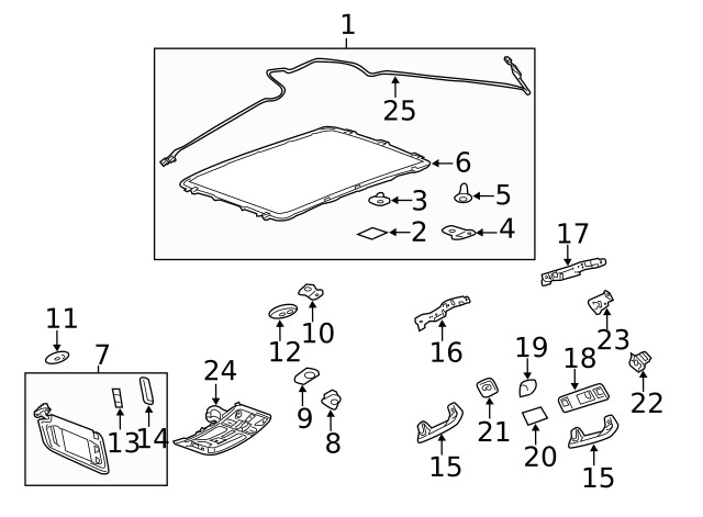 Genuine GM Shale Driver Side Cargo Net Bracket Trim Plate 20907885